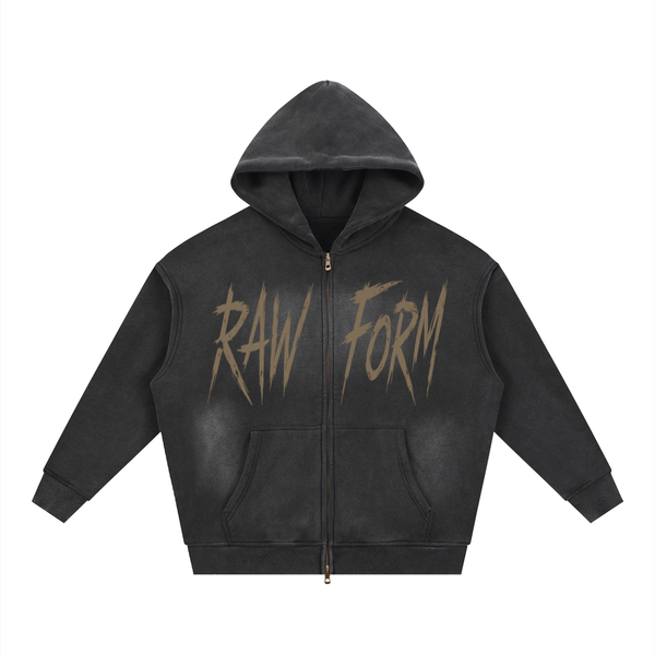 Raw Form Washed Zip